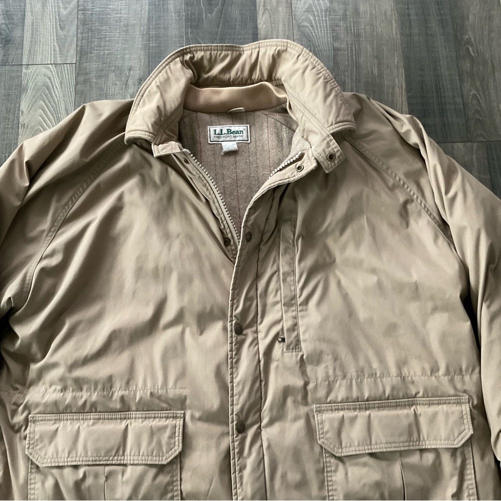 VTG LL Bean Wool Lined Long Parka Coat 
# 2595
MADE IN USA
Men’s XXL 
Tan/Khaki - Picture 3 of 8